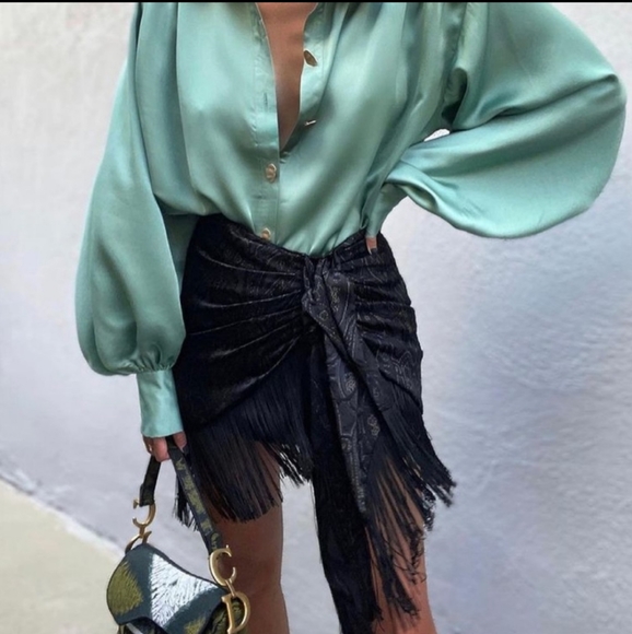 Zara Printed sarong skirt - Picture 7 of 13